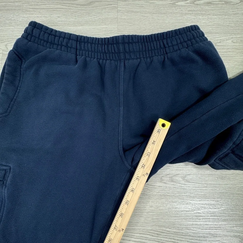 Nike Mens Sweatpants Cargo Fleece Navy Blue Large Swoosh Logo Relaxed Fit Sporty